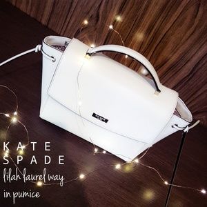 Kate Spade Lilah Laurel Way Pumice Leather Satchel